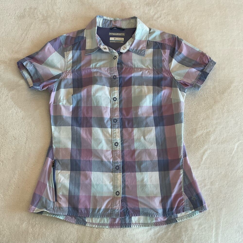 Columbia Women's Saturday Trail Plaid Short Sleeve Shirt Medium